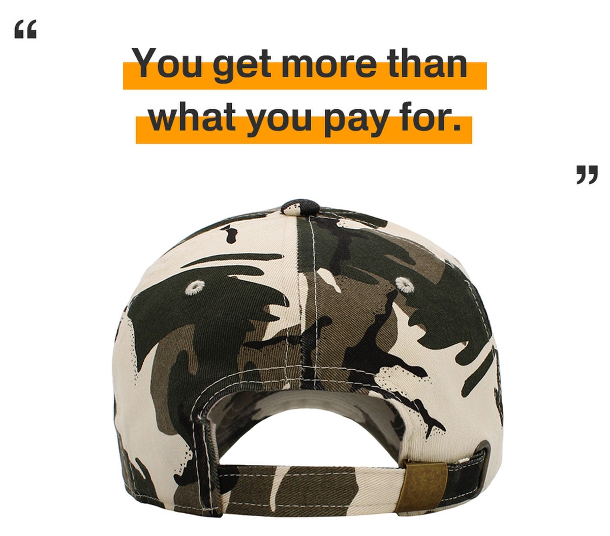 Safari Low Profile Baseball Caps Back View